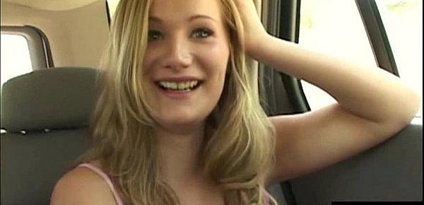  18 year old blonde teen Katie Ray is ready for first interracial threesome